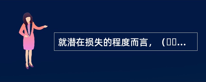 就潜在损失的程度而言，（  ）是首要的银行风险。