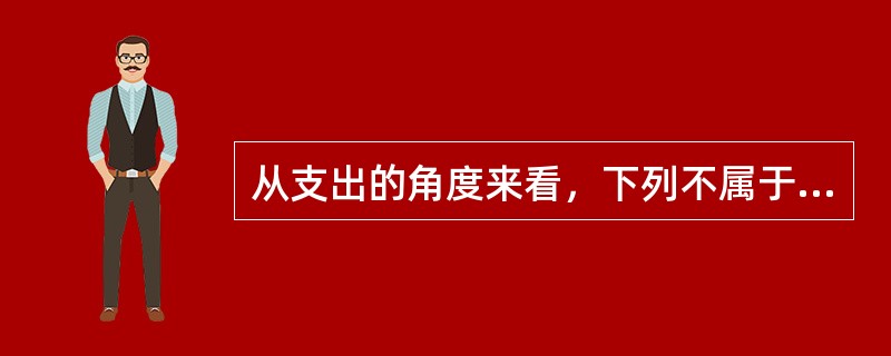 从支出的角度来看，下列不属于GDP构成部分的是（  ）。