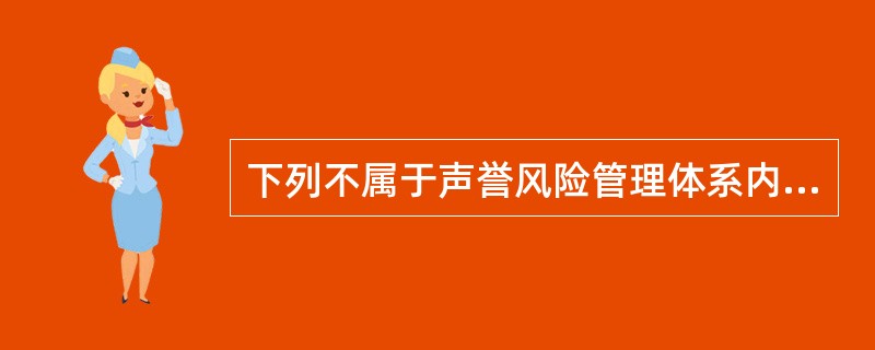 下列不属于声誉风险管理体系内容的是（　　）。