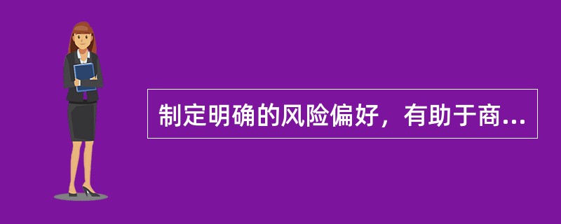 制定明确的风险偏好，有助于商业银行()。