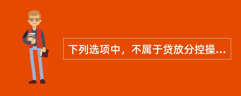 下列选项中，不属于贷放分控操作要点的是()。