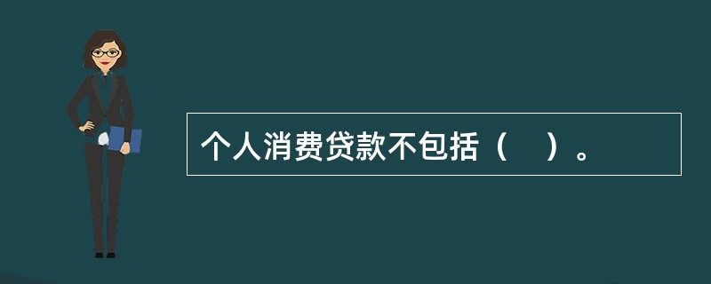 个人消费贷款不包括（　）。