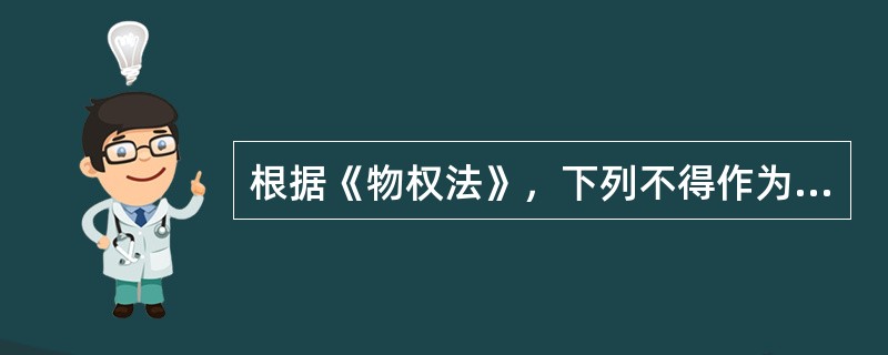 根据《物权法》，下列不得作为个人质押贷款质押物的是（　　）。[2014年6月真题]