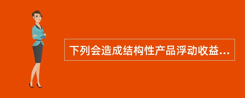 下列会造成结构性产品浮动收益部分变化的是()。