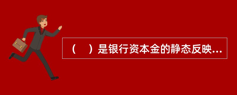 （　）是银行资本金的静态反映，反映了银行实际拥有的资本水平。