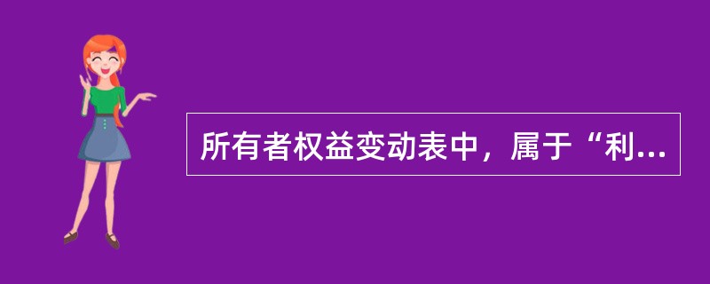 所有者权益变动表中，属于“利润分配”科目项上内容的是（　　）。