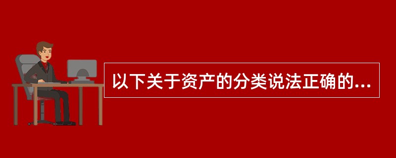 以下关于资产的分类说法正确的是（　　）。