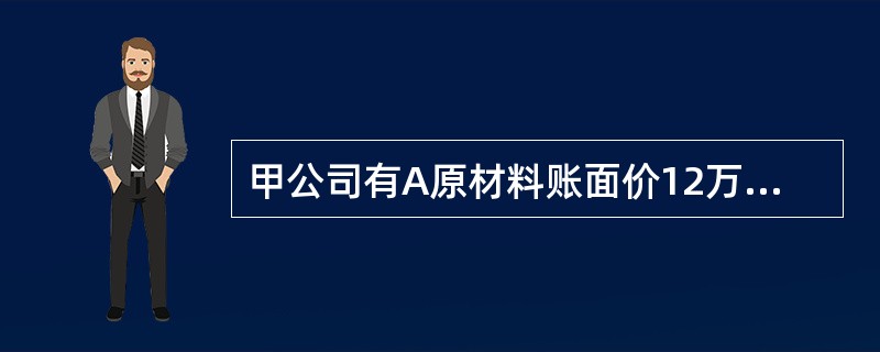 甲公司有A原材料账面价12万元／套，专门用于生产产品X，该原材料市场销售价格为9万元／套。每套原材料加工成X产品将要发生成本15万元，每件X产品估计的销售税费为1万元，产品售价26元／套，则期末该原材