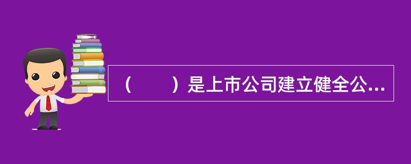 （　　）是上市公司建立健全公司法人治理机制的关键。