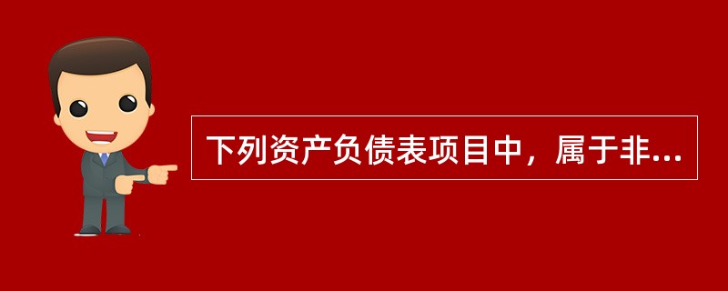 下列资产负债表项目中，属于非流动资产的项目有（　　）。