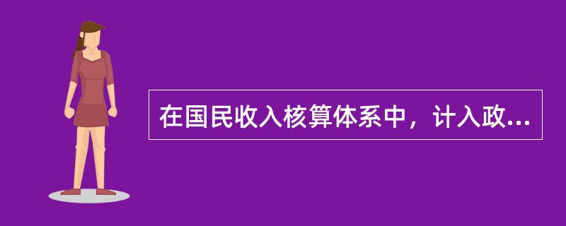 在国民收入核算体系中，计入政府支出的是（　　）。