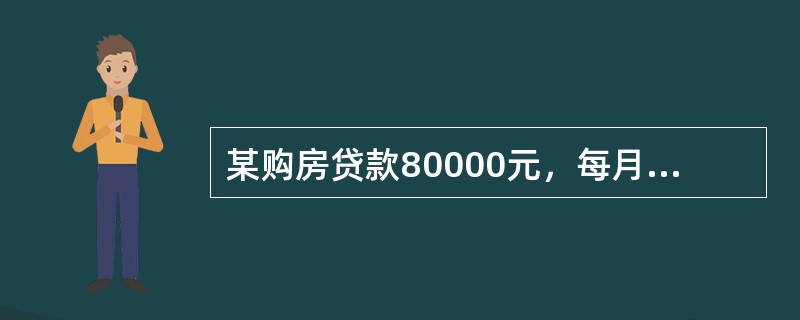 某购房贷款80000元，每月初还款一次，分10年还清，每次还款额相等，贷款年利率为10.98%。则每次还款额为（　　）元。