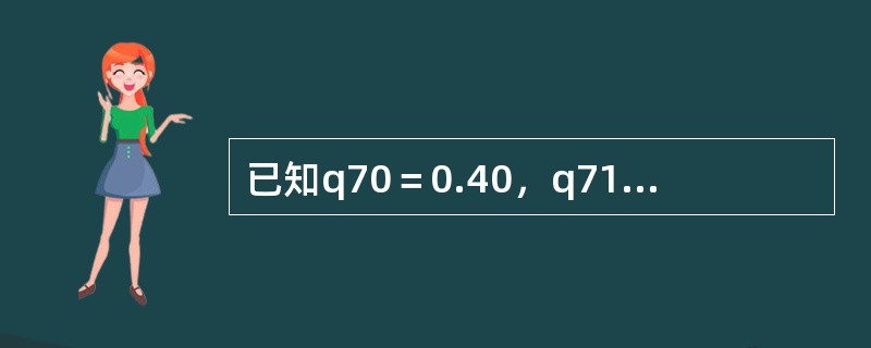 已知q70＝0.40，q71＝0.50。f代表在死亡时间均匀分布假设下，70岁人在70.5～75岁之间死亡的概率，g代表在Balducci假设下，70岁人在70.5～75岁之间死亡的概率，则10000