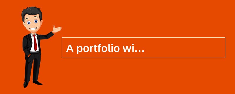 A portfolio with equal parts invested in a risk-free asset and a risky portfolio will most likely li