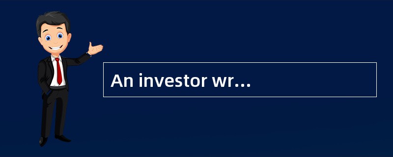 An investor writes a covered call with a strike price of $44 on a stock selling at $40 for a $3 prem