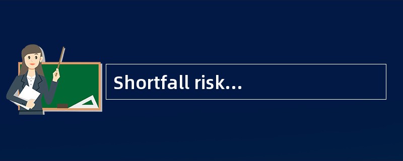 Shortfall risk is best described as the probability: