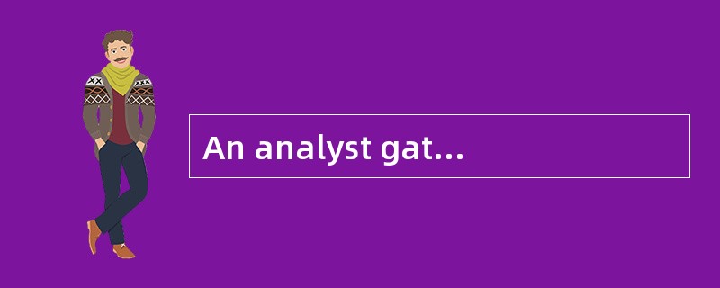 An analyst gathered the following information about a company for 2009:<br /><img border=&q