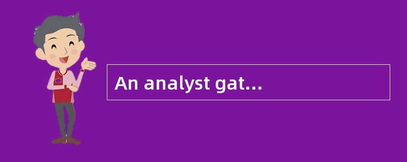 An analyst gathers the following information about two companies in the same industry:<br />&l