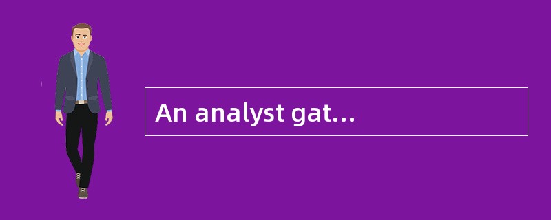 An analyst gathered the following information about a company that expects to fund its capital budge
