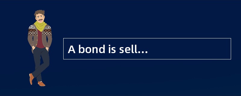 A bond is selling at a premium relative to its par value. Which of the following relationships holds