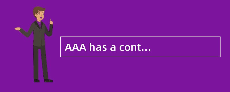 AAA has a contract to build a building for $100,000 with an estimated time to completion of three ye