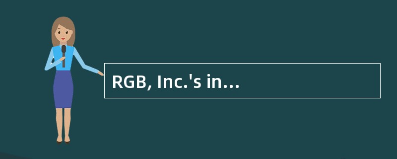 RGB, Inc.'s income statement shows sales of $1,000, cost of goods sold of $400, pre-interest op