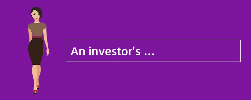 An investor's transaction in a mutual fund and the fund's returns over a four-year period