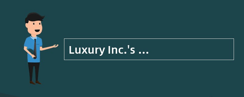 Luxury Inc.'s financial statements for the year ended December 31, 2009 included the following