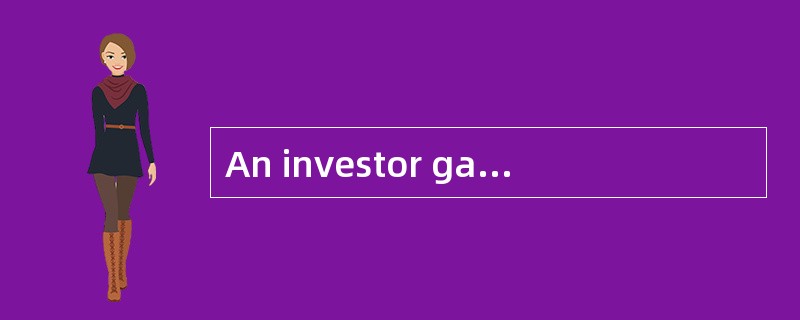 An investor gathered the following information about a real estate investment:<br /><img bo