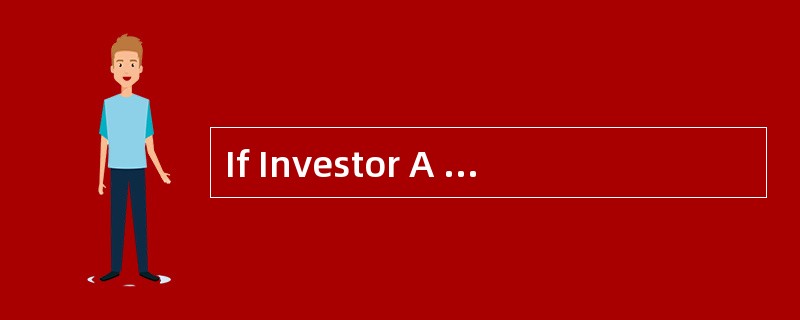 If Investor A has a lower risk aversion coefficient than Investor B, will Investor B's optimal