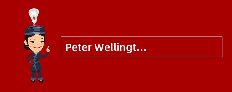 Peter Wellington references his status as a "CFA candidate" in current client presentation