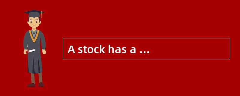 A stock has a correlation of 0.45 with the market and a standard deviation of returns of 12.35%. If