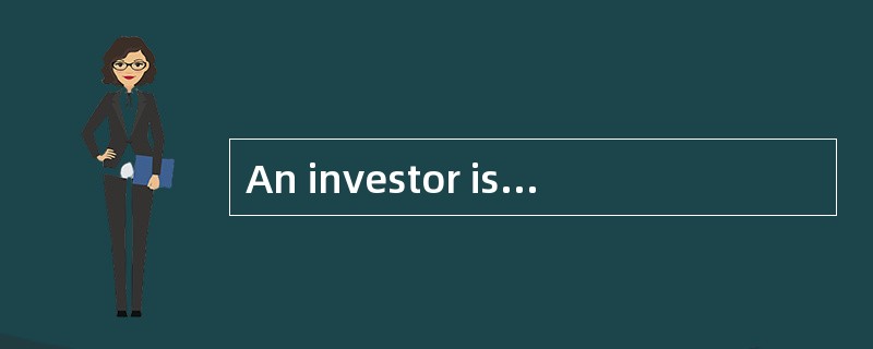 An investor is interested in the following piece of property:<br />·The property will cost $20