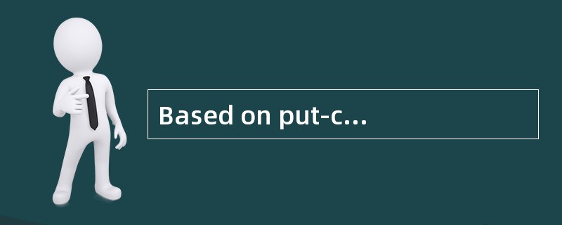 Based on put-call parity for European options, a synthetic put is most likely equivalent to a: