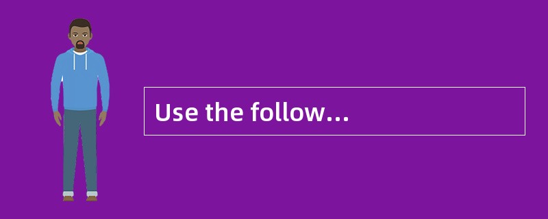 Use the following data to answer Questions 54 and 55.<br />　　The annual returns for FJW's