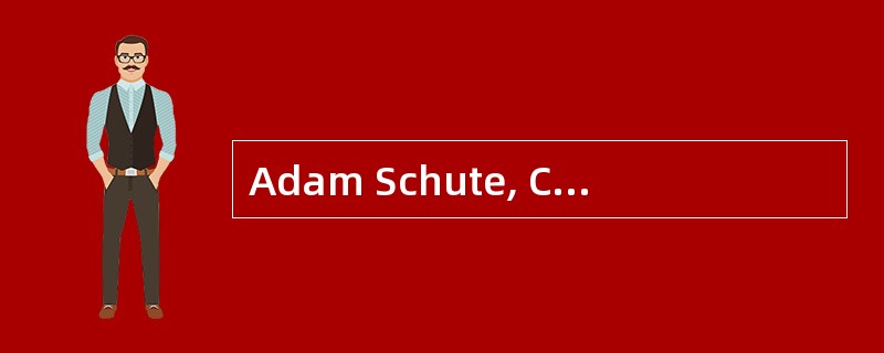 Adam Schute, CFA, is on a conference call with the CFO of an investment banking client with his phon