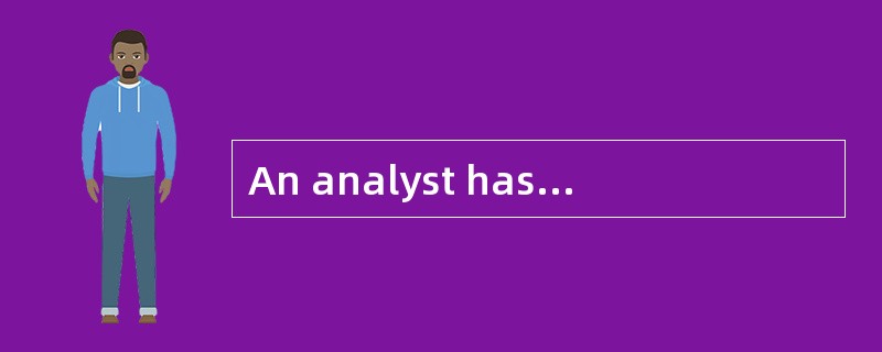 An analyst has estimated that the returns for an asset, conditional on the performance of the overal