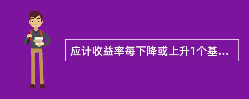 应计收益率每下降或上升1个基点时的价格波动性是（　　）。