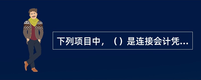 下列项目中，（）是连接会计凭证和会计报表的中间环节。