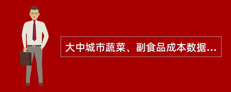 大中城市蔬菜、副食品成本数据由（）数据汇总得出。