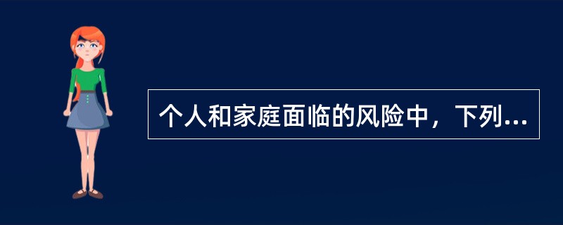 个人和家庭面临的风险中，下列哪一项不属于人身风险？（）。