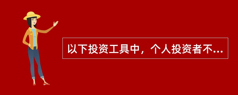 以下投资工具中，个人投资者不能直接参与投资的是()。