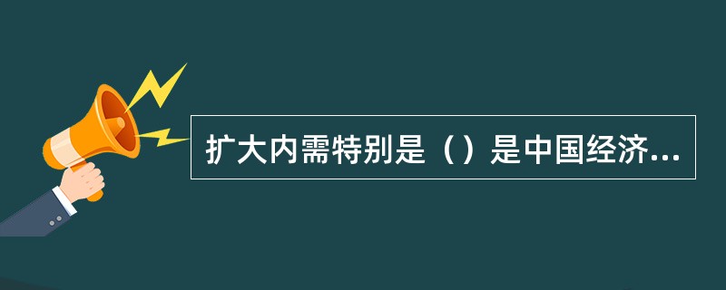 扩大内需特别是（）是中国经济长期平稳较快发展的根本立足点。