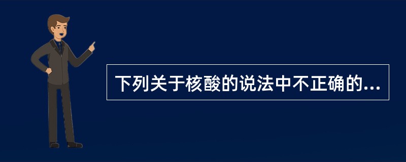 下列关于核酸的说法中不正确的是（）。
