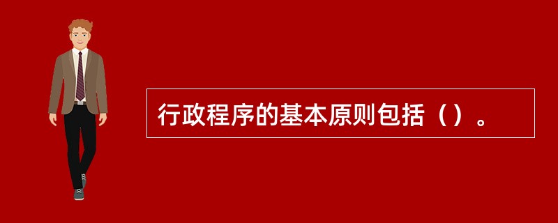 行政程序的基本原则包括（）。