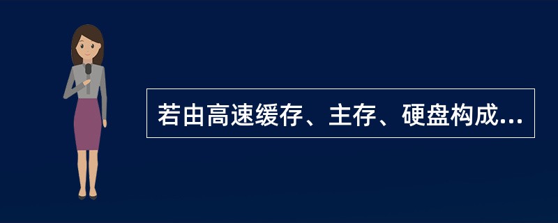 若由高速缓存、主存、硬盘构成三级存储体系，则CPU访问该存储体系时发送的地址为（）。