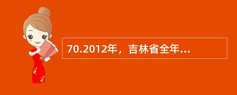 70.2012年，吉林省全年完成全社会固定资产投资96277亿元，比上年增长32.5%，人均投资达到35381元。其中，城镇投资7925.72亿元，增长33.0%；农村投资1696.05亿元，增长30