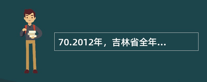 70.2012年，吉林省全年完成全社会固定资产投资96277亿元，比上年增长32.5%，人均投资达到35381元。其中，城镇投资7925.72亿元，增长33.0%；农村投资1696.05亿元，增长30