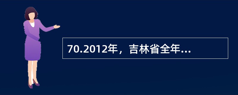 70.2012年，吉林省全年完成全社会固定资产投资96277亿元，比上年增长32.5%，人均投资达到35381元。其中，城镇投资7925.72亿元，增长33.0%；农村投资1696.05亿元，增长30