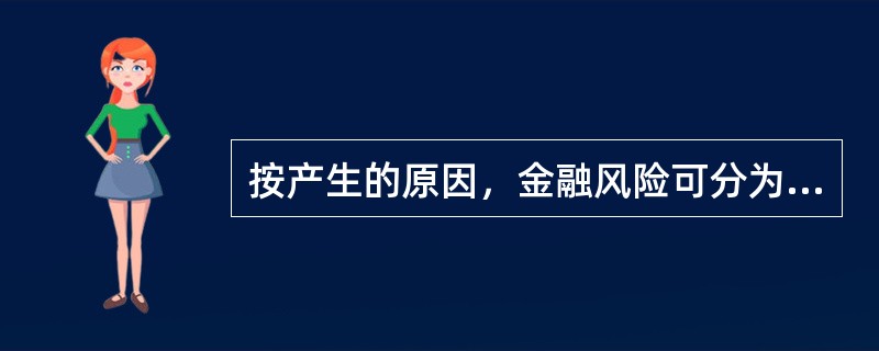 按产生的原因，金融风险可分为信用风险、利率风险、汇率风险、()。
